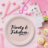 ブラシはっきりしたスクリプトナイ&素晴らしい赤面 ペーパープレート (パーティー)