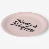 ブラシはっきりしたスクリプトナイ&素晴らしい赤面 ペーパープレート (アングル)