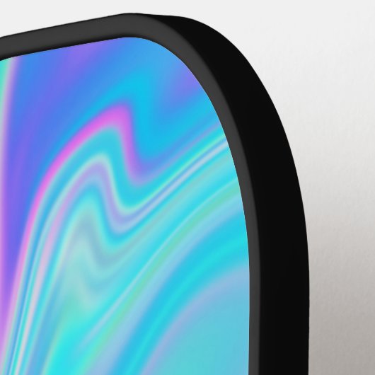 ブラシはっきりしたスクリプト名の末尾がI Aqua Irlidescent ピックルボールラケット (左詳細)