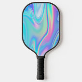 ブラシはっきりしたスクリプト名の末尾がI Aqua Irlidescent ピックルボールラケット (裏面)