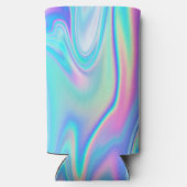 ブラシはっきりしたスクリプト名の末尾に水色の虹色を付ける スリム缶クーラー (裏面)