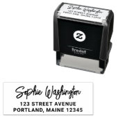 ブラシはっきりしたスクリプト名差出人住所 セルフインキングスタンプ (インサイチュ)