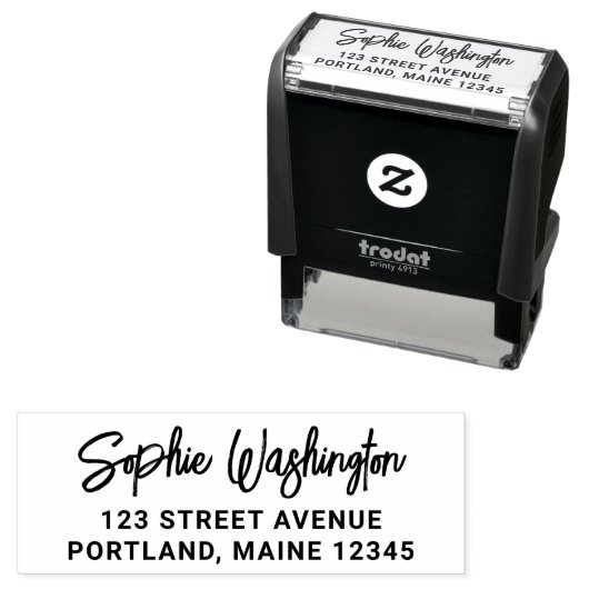 ブラシはっきりしたスクリプト名差出人住所 セルフインキングスタンプ (インサイチュ)