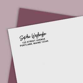 ブラシはっきりしたスクリプト名差出人住所 セルフインキングスタンプ