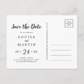 ブラシをかけた赤のクリスマス・セーブ・ザ・デート写真 シーズンポストカード (裏面)