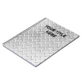 ブラシをかけられたアルミニウムダイヤモンドのプレートの金属のノート ノートブック (左側)