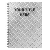 ブラシをかけられたアルミニウムダイヤモンドのプレートの金属のノート ノートブック (正面)