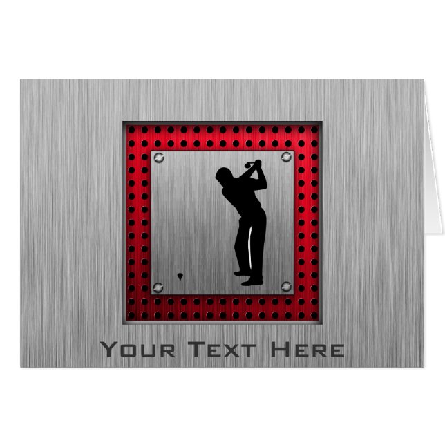 ブラシをかけられたアルミニウム一見のゴルファー (正面横)