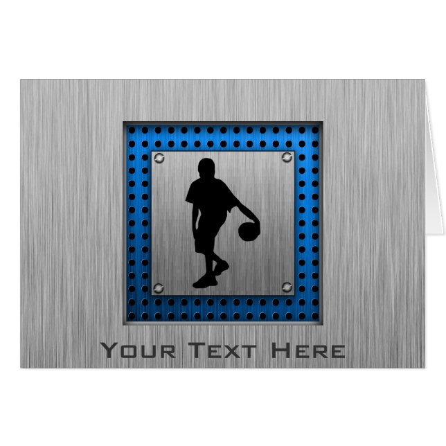 ブラシをかけられたアルミニウム一見のバスケットボール選手 (正面横)