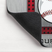 ブラシをかけられたアルミニウム一見の野球 マウスパッド (コーナー)