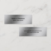 ブラシをかけられたアルミニウム効果の名刺 スキニー名刺 (正面/裏面)