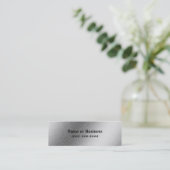 ブラシをかけられたアルミニウム効果の名刺 スキニー名刺 (スタンド正面)