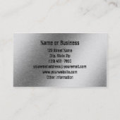 ブラシをかけられたアルミニウム効果の名刺 名刺 (裏面)