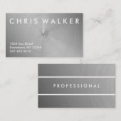 ブラシをかけられたアルミニウム名刺 名刺 (正面/裏面)