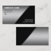 ブラシをかけられたアルミニウム名刺 名刺 (正面/裏面)