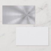 ブラシをかけられたアルミニウム名刺 名刺 (正面/裏面)