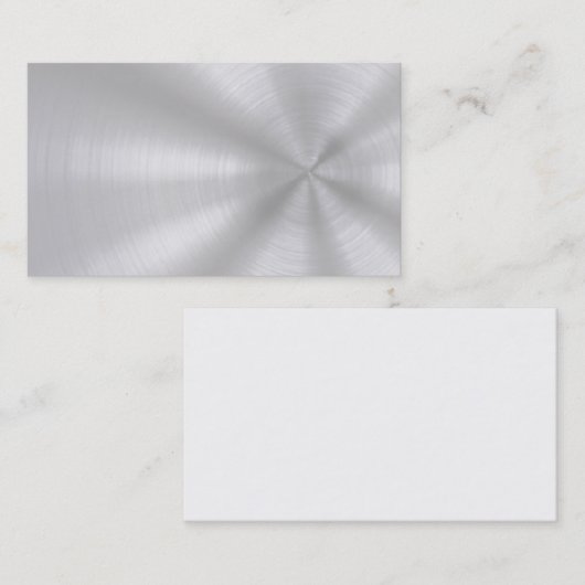 ブラシをかけられたアルミニウム名刺 名刺 (正面/裏面)