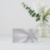 ブラシをかけられたアルミニウム名刺 名刺 (スタンド正面)