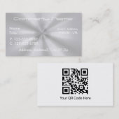 ブラシをかけられたアルミニウム名刺 名刺 (正面/裏面)