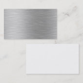 ブラシをかけられたアルミニウム名刺 名刺 (正面/裏面)