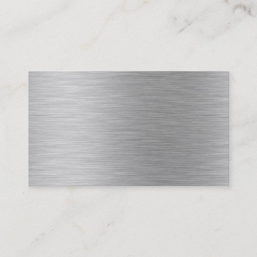ブラシをかけられたアルミニウム名刺 名刺 (正面)