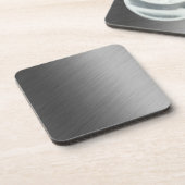 ブラシをかけられたアルミニウム金属の一見 コースター (左側)