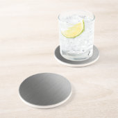 ブラシをかけられたアルミニウム金属の一見 コースター (側面)