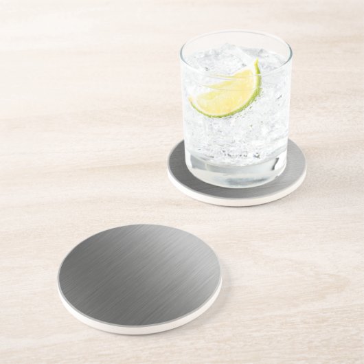 ブラシをかけられたアルミニウム金属の一見 コースター (側面)