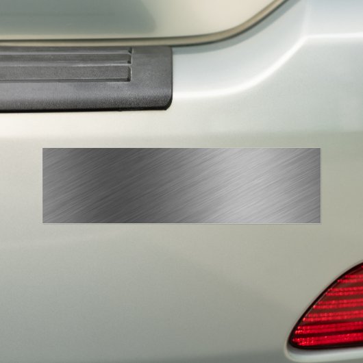 ブラシをかけられたアルミニウム金属の一見 バンパーステッカー (車上)