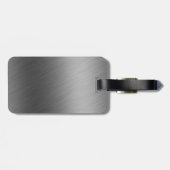 ブラシをかけられたアルミニウム金属の一見 ラゲッジタグ (裏面横)