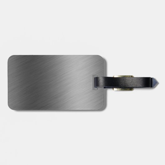 ブラシをかけられたアルミニウム金属の一見 ラゲッジタグ (裏面横)