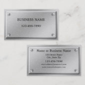 ブラシをかけられたアルミニウム金属板の名刺 名刺 (正面/裏面)
