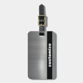 ブラシをかけられたアルミニウム ラゲッジタグ (正面縦)