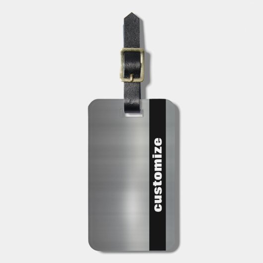 ブラシをかけられたアルミニウム ラゲッジタグ (正面縦)