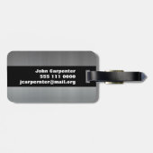 ブラシをかけられたアルミニウム ラゲッジタグ (裏面横)