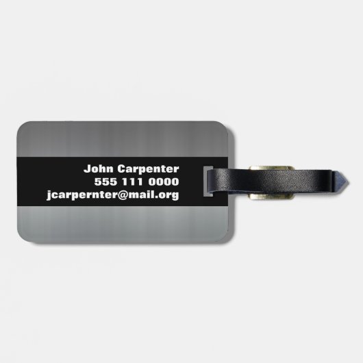 ブラシをかけられたアルミニウム ラゲッジタグ (裏面横)