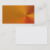 ブラシをかけられたオレンジ金属の名刺 名刺 (正面/裏面)