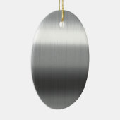 ブラシをかけられたステンレス製 セラミックオーナメント (右)