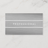 ブラシをかけられたチタニウムの金属の質の名刺 名刺 (裏面)