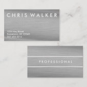 ブラシをかけられたチタニウムの金属の質の名刺 名刺 (正面/裏面)