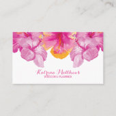 ブラシをかけられたハイビスカスの名刺 名刺 (正面)