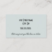 ブラシをかけられたフェイクな銀製のティール（緑がかった色）のグリッターの効果 名刺 (裏面)