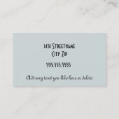 ブラシをかけられたフェイクな銀製のティール(緑がかった色)のグリッターの効果 名刺 (裏面)