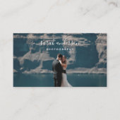 ブラシをかけられた原稿のモダンなタイポグラフィのカメラマン 名刺 (正面)