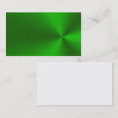 ブラシをかけられた緑の金属の名刺 名刺 (正面/裏面)