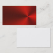 ブラシをかけられた赤い金属の名刺 名刺 (正面/裏面)