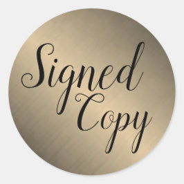 ブラシをかけられた金ゴールドによって署名されるコピーの作家の作家 ラウンドシール