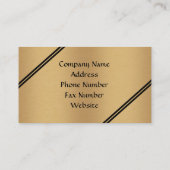 ブラシをかけられた金ゴールドの名刺 名刺 (裏面)