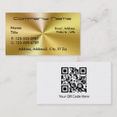 ブラシをかけられた金ゴールドの金属の名刺 名刺 (正面/裏面)