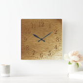 ブラシをかけられた金ゴールドの金属一見の柱時計 スクエア壁時計 (ホーム)